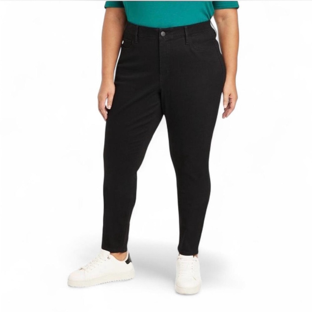 Ava & Viv Jeans Sz 24 High Rise Comfort Waistband Stretch Fitted Hips/Thighs